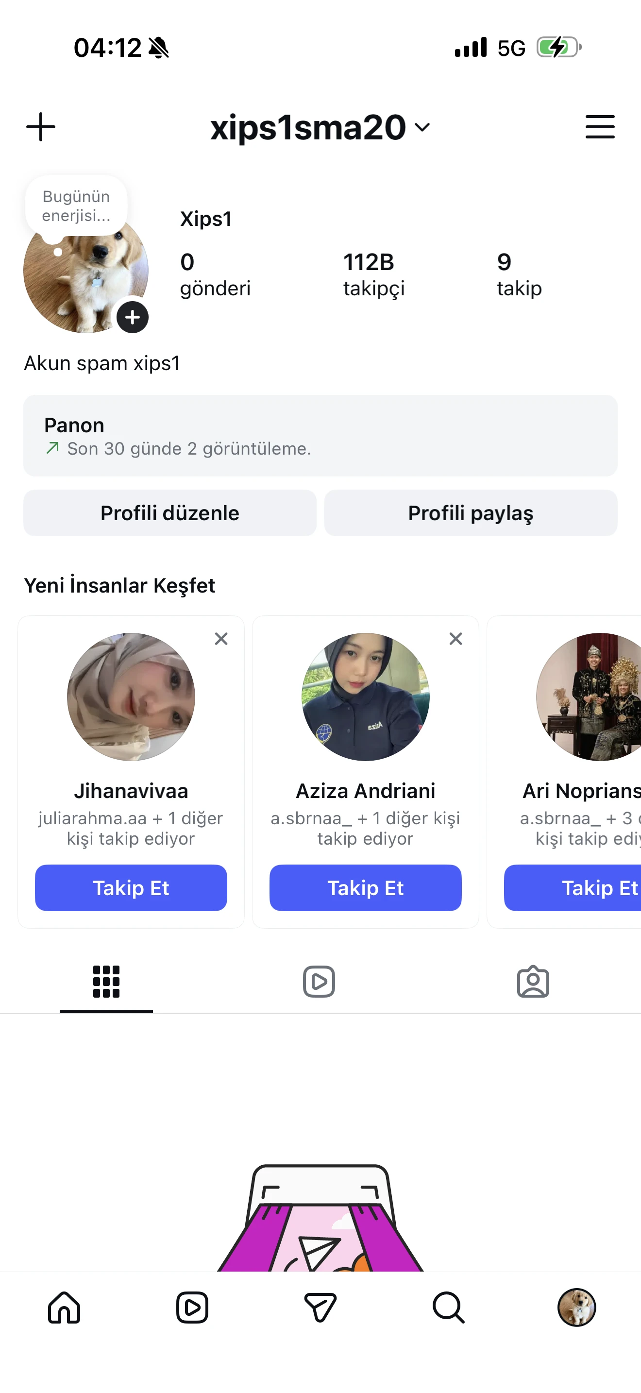 110K Takipçili İnstagram Hesabı